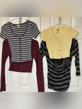 Bundle of 4  brand SO Crop Top